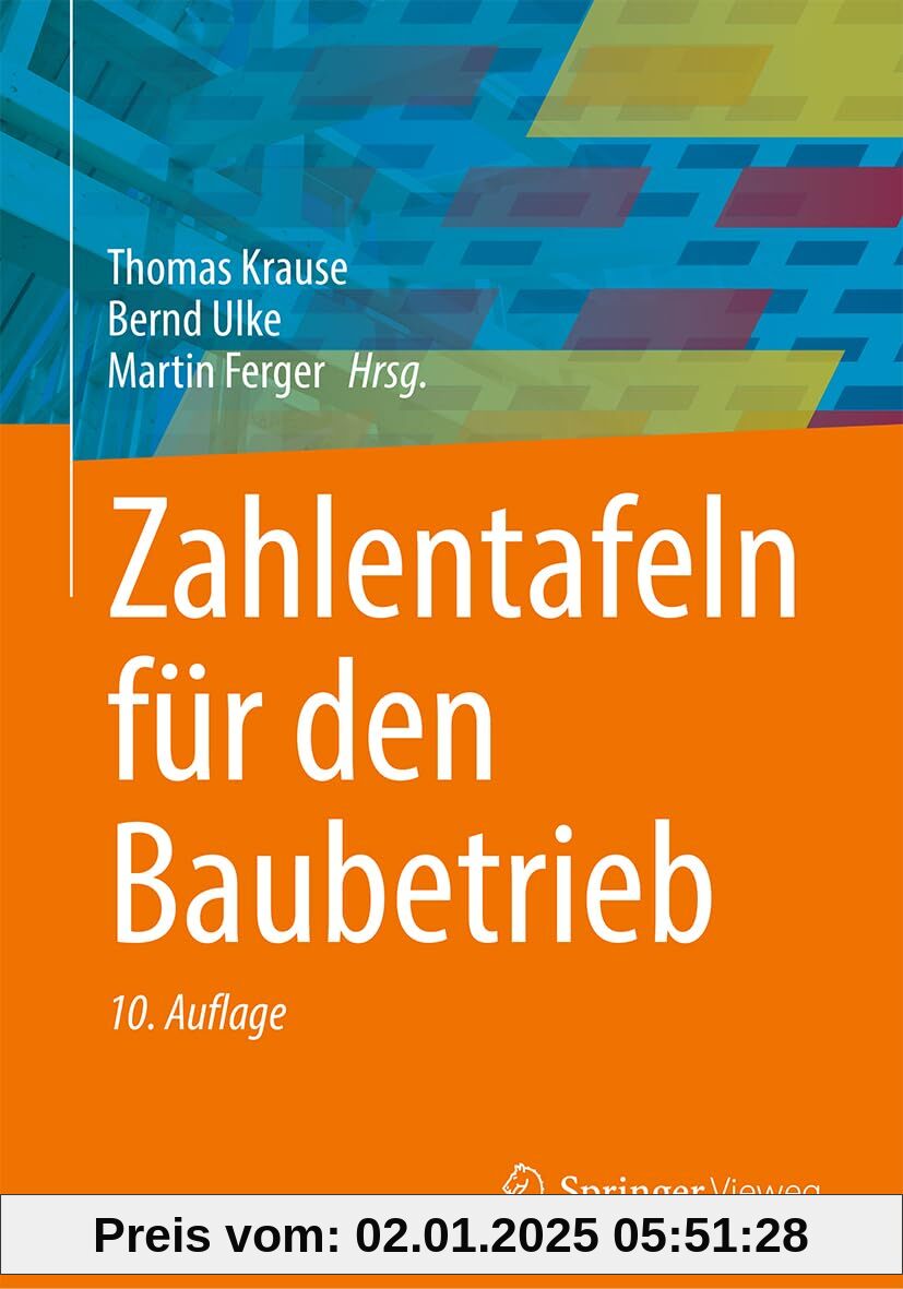 Zahlentafeln für den Baubetrieb