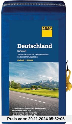 ADAC Kartenset Deutschland: 20 Detailkarten auf 10 Doppelblättern