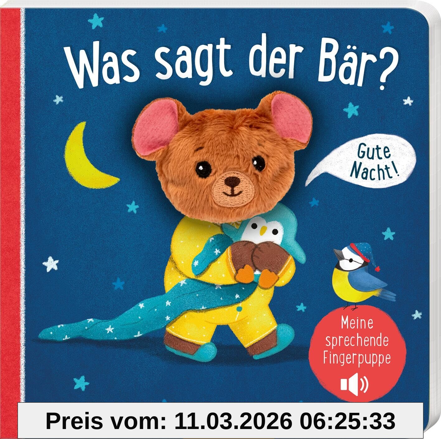 unbekannt Meine Sprechende Fingerpuppe, Was Sagt Der Bär?, Gute Nacht! | Erstes Fingerpuppenbuch Mit Soundeffekten Für Kinder Ab 12 Monaten