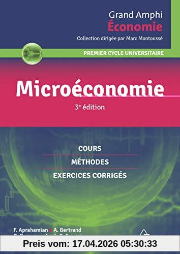 Microéconomie : premier cycle universitaire : cours, méthodes, exercices corrigés