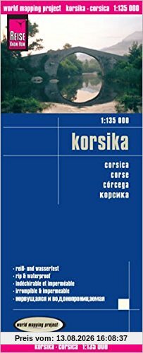 Reise Know-How Landkarte Korsika (1:135.000): world mapping project