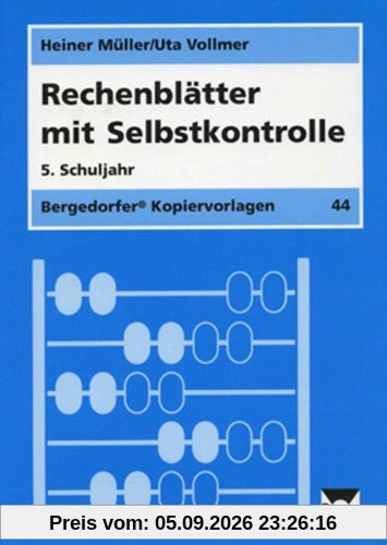 Rechenblätter mit Selbstkontrolle. 5. Schuljahr