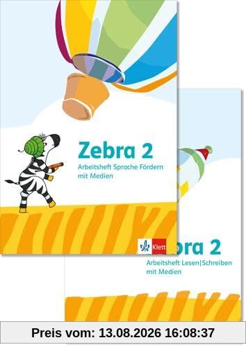 Zebra 2: Paket: Arbeitsheft Sprache Förderheft, Arbeitsheft Lesen/Schreiben Klasse 2 (Zebra. Ausgabe ab 2024)