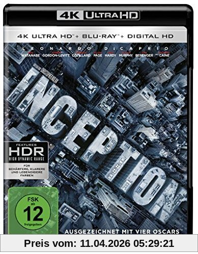 Inception (4K Ultra HD + 2D-Blu-ray) (2-Disc Version)  [Blu-ray]