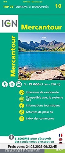 IGN 75 000 Touristische Wanderkarte 10 Mercantour