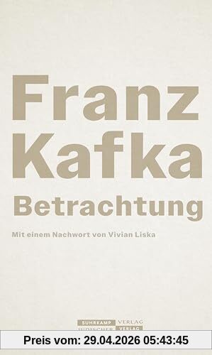 Betrachtung: Neuausgabe zum 100. Todestag | Franz Kafkas erstes Buch, das sein ganzes Werk vorwegnimmt