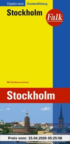 Falk Cityplan Extra Standardfaltung International Stockholm mit Straßenverzeichnis