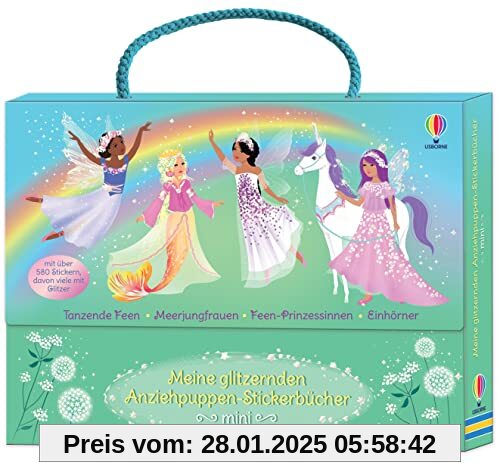 Meine glitzernden Anziehpuppen-Stickerbücher mini: ab 5 Jahren; mit über 580 Stickern (Meine Anziehpuppen-Stickerbücher)