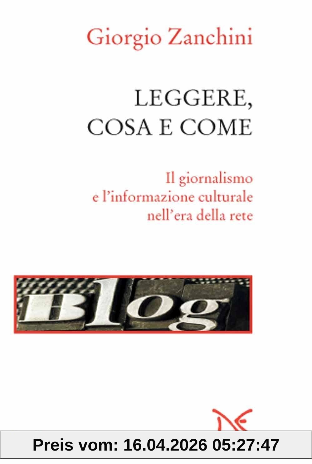 Leggere, cosa e come. Il giornalismo e l'informazione culturale nell'era della rete