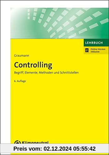 Controlling: Begriff, Elemente, Methoden und Schnittstellen. (NWB Studium Betriebswirtschaft)