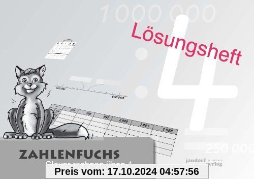 Zahlenfuchs 4 (Lösungsheft): Clever rechnen üben