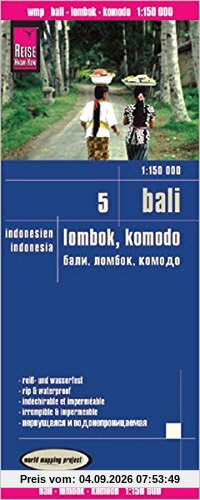 Reise Know-How Landkarte Bali, Lombok, Komodo (1:150.000) - Indonesien 5: world mapping project