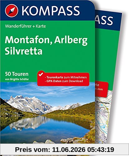 Brigitte Schäfer Montafon, Arlberg, Silvretta, Wanderführer Mit Extra Tourenkarte Zum Mitnehmen.