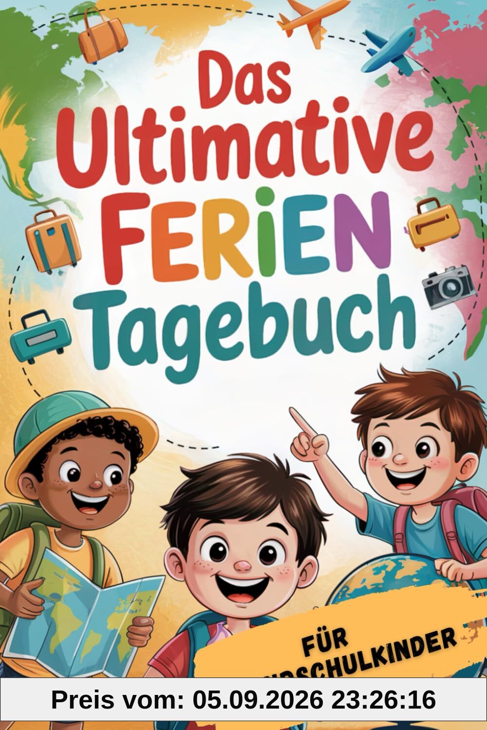 Das ultimative Ferientagebuch für Grundschulkinder: Tägliche Erlebnisse aufschreiben, kreativ sein und mit coolen Spielideen und vielen Einfällen gegen Langeweile durch die Ferien reisen