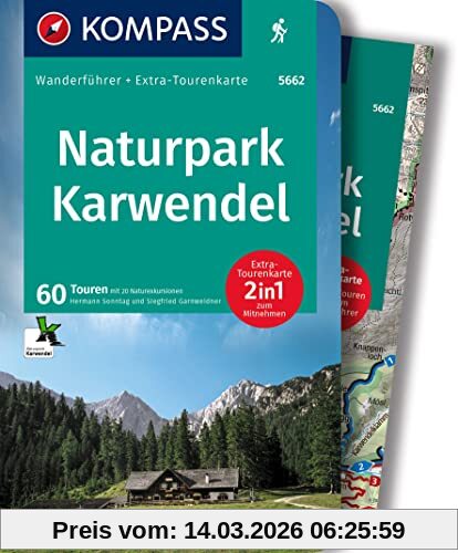 Hermann Sonntag Kompass Wanderführer Naturpark Karwendel, 60 Touren, Mit Extra-Tourenkarte, Gpx-Daten Zum Download