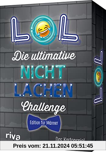 LOL – Die ultimative Nicht-lachen-Challenge – Edition für Männer: Das Kartenspiel. Mit den besten Witzen, Flachwitzen, S