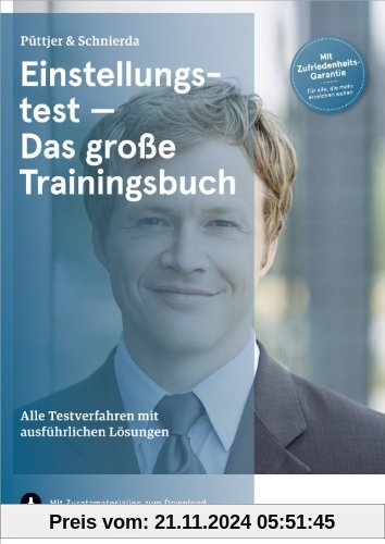 Einstellungstest - Das große Trainingsbuch: Alle Testverfahren mit ausführlichen Lösungen