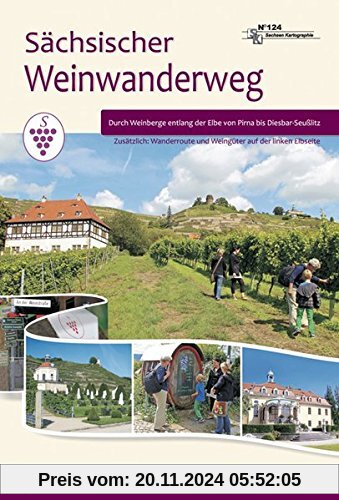 Wandertourenführer Sächsischer Weinwanderweg: 7-teiliges Wanderkartenset