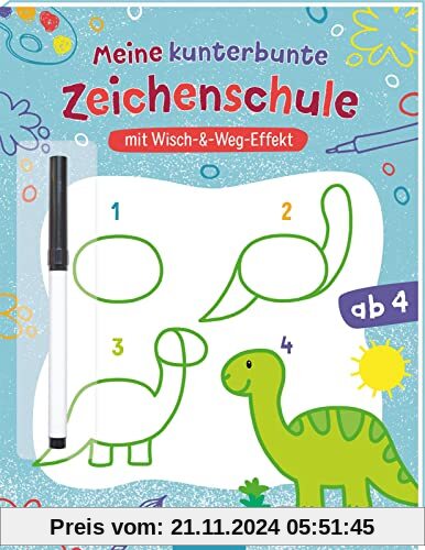 Meine kunterbunte Zeichenschule: Mit Wisch-und-Weg-Effekt! | Zeichnen lernen ab 4 Jahren