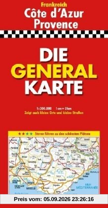 Die Generalkarte Côte d'Azur/Provence 1:200 000