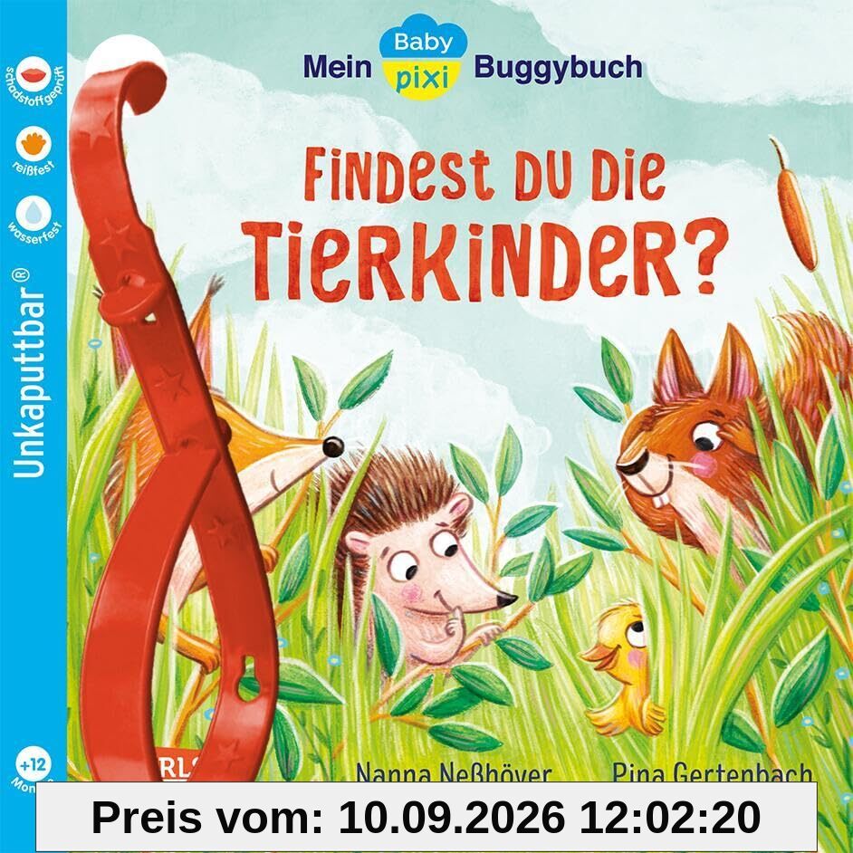 Baby Pixi (unkaputtbar) 143: Mein Baby-Pixi-Buggybuch: Findest du die Tierkinder?: Unzerstörbares Baby-Buch ab 12 Monaten mit Tieren und ersten Suchbildern – auch als Badebuch geeignet (143)