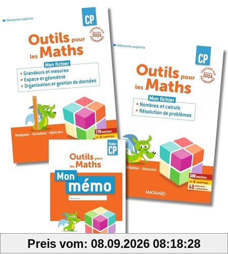 Outils pour les maths CP : 2 fichiers + mémo