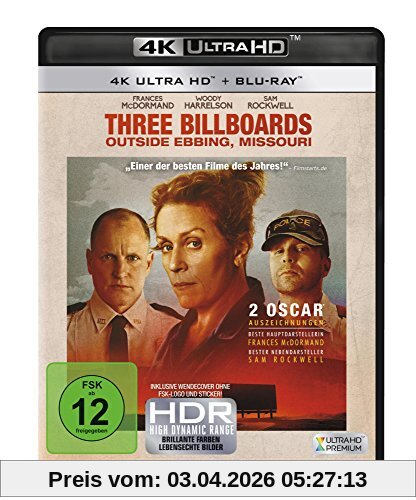 Three Billboards Outside Ebbing, Missouri (4K Ultra HD) [Blu-ray]