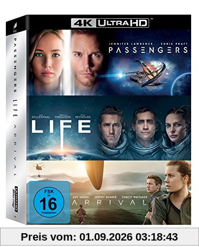 Arrival / Life / Passengers (4K Ultra HD Boxset) (exklusiv bei Amazon.de) [Blu-ray]