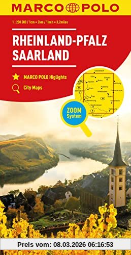 unbekannt Marco Polo Regionalkarte Deutschland 10 Rheinland-Pfalz, Saarland 1, 200.000