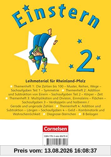 Einstern - Mathematik - Ausgabe 2021 - Band 2: Themenhefte 1-4, Diagnoseheft und Kartonbeilagen im Schuber - Ausleihmaterial (Rheinland-Pfalz)