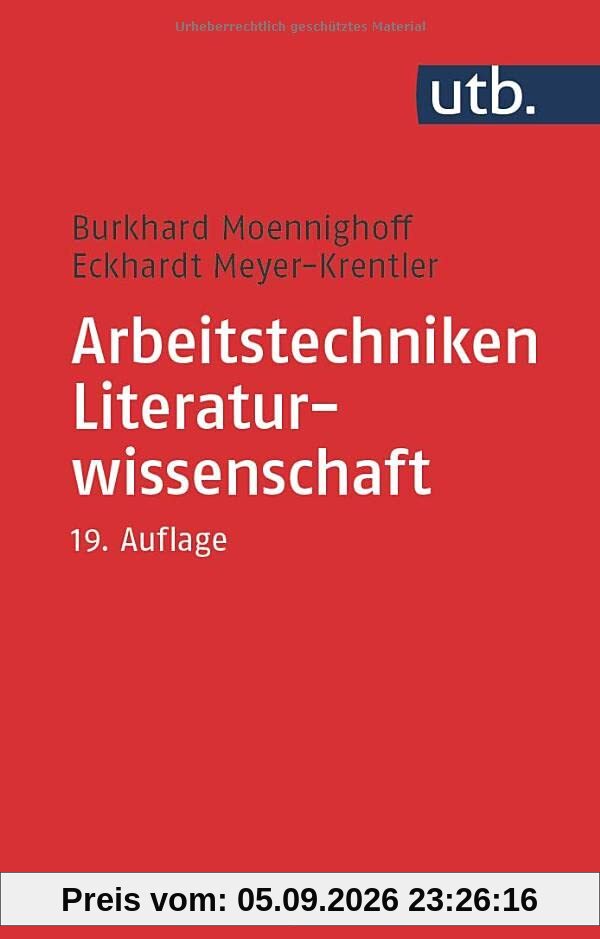 Arbeitstechniken Literaturwissenschaft