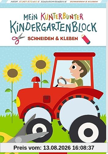 Mein kunterbunter Kindergartenblock: Schneiden & Kleben (Fahrzeuge)