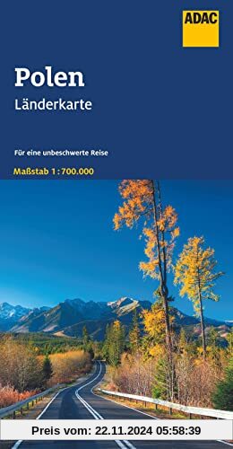 ADAC Länderkarte Polen 1:700.000