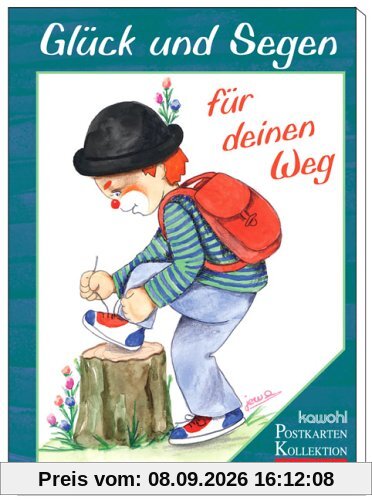 Glück und Segen für deinen Weg: Postkartenbuch mit Clownmotiven