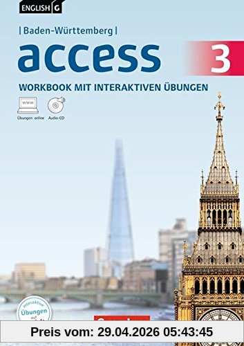 English G Access - Baden-Württemberg / Band 3: 7. Schuljahr - Workbook mit interaktiven Übungen auf scook.de: Mit Audio-CD