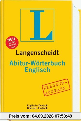 Langenscheidt Abitur-Wörterbuch Englisch: Klausurausgabe, Englisch-Deutsch/Deutsch-Englisch