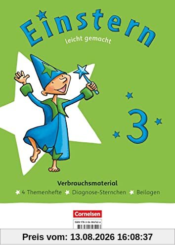 Einstern - Mathematik - Ausgabe 2021 - Band 3: Leicht gemacht - Themenhefte 1-4, Diagnoseheft und Kartonbeilagen im Paket - Verbrauchsmaterial, mit BuchTaucher-App