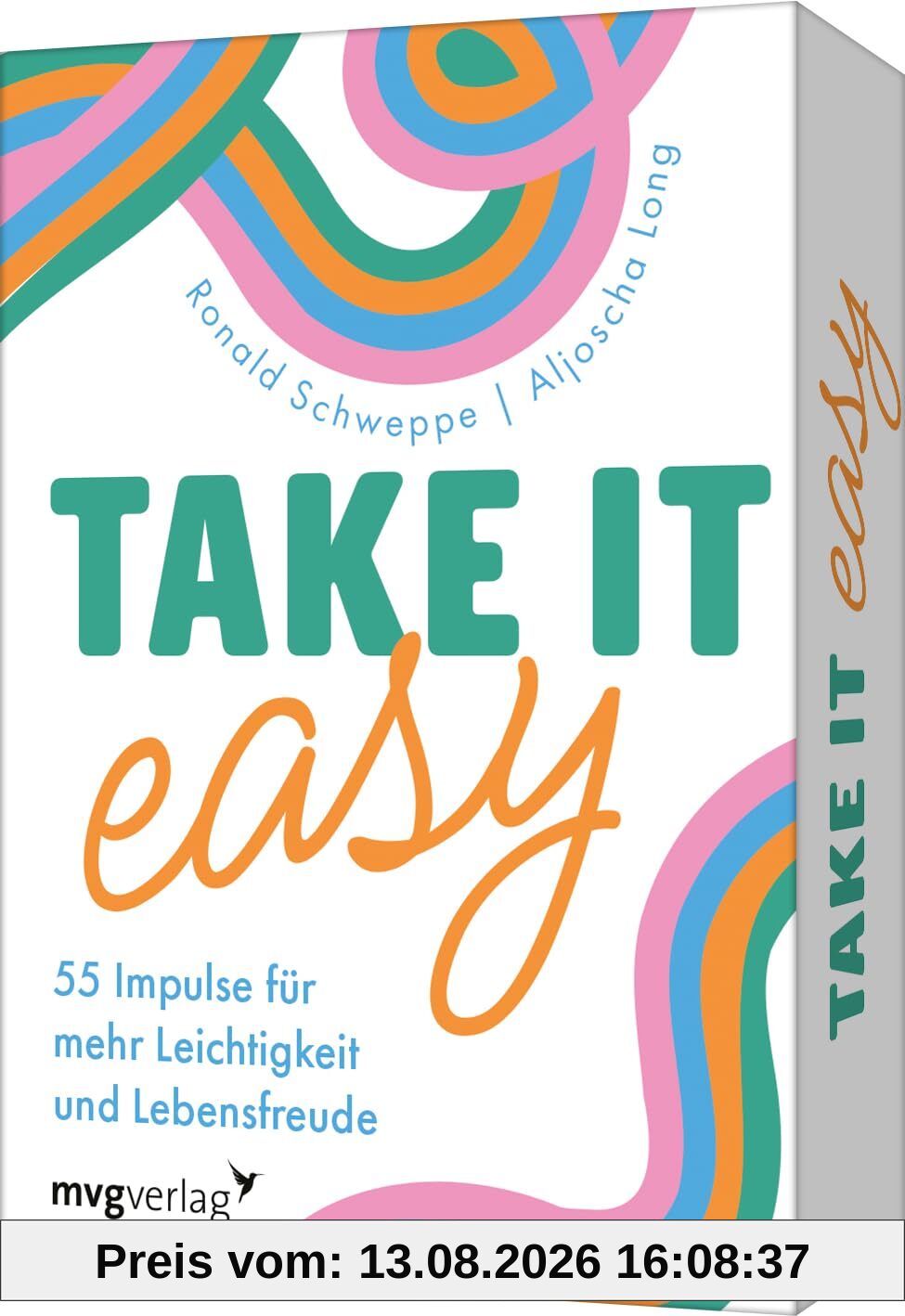 Take it easy: 55 Impulse für mehr Leichtigkeit und Lebensfreude | Kartendeck mit Inspirationen für mehr Gelassenheit, Lebensfreude, Glück. Für ein Leben ohne Stress, Sorgen, Ängste