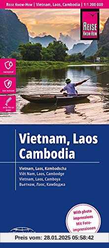 Reise Know-How Landkarte Vietnam, Laos, Kambodscha (1:1.200.000): reiß- und wasserfest (world mapping project)