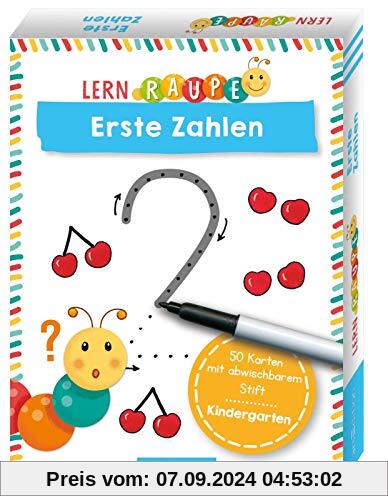 Lernraupe - Erste  Zahlen: 50 Karten mit abwischbarem Stift