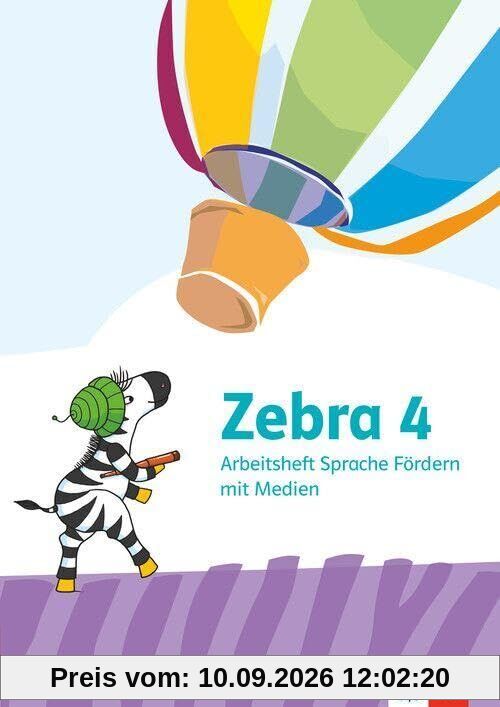 Zebra 4. Arbeitsheft Sprache Förderheft mit Medien Klasse 4