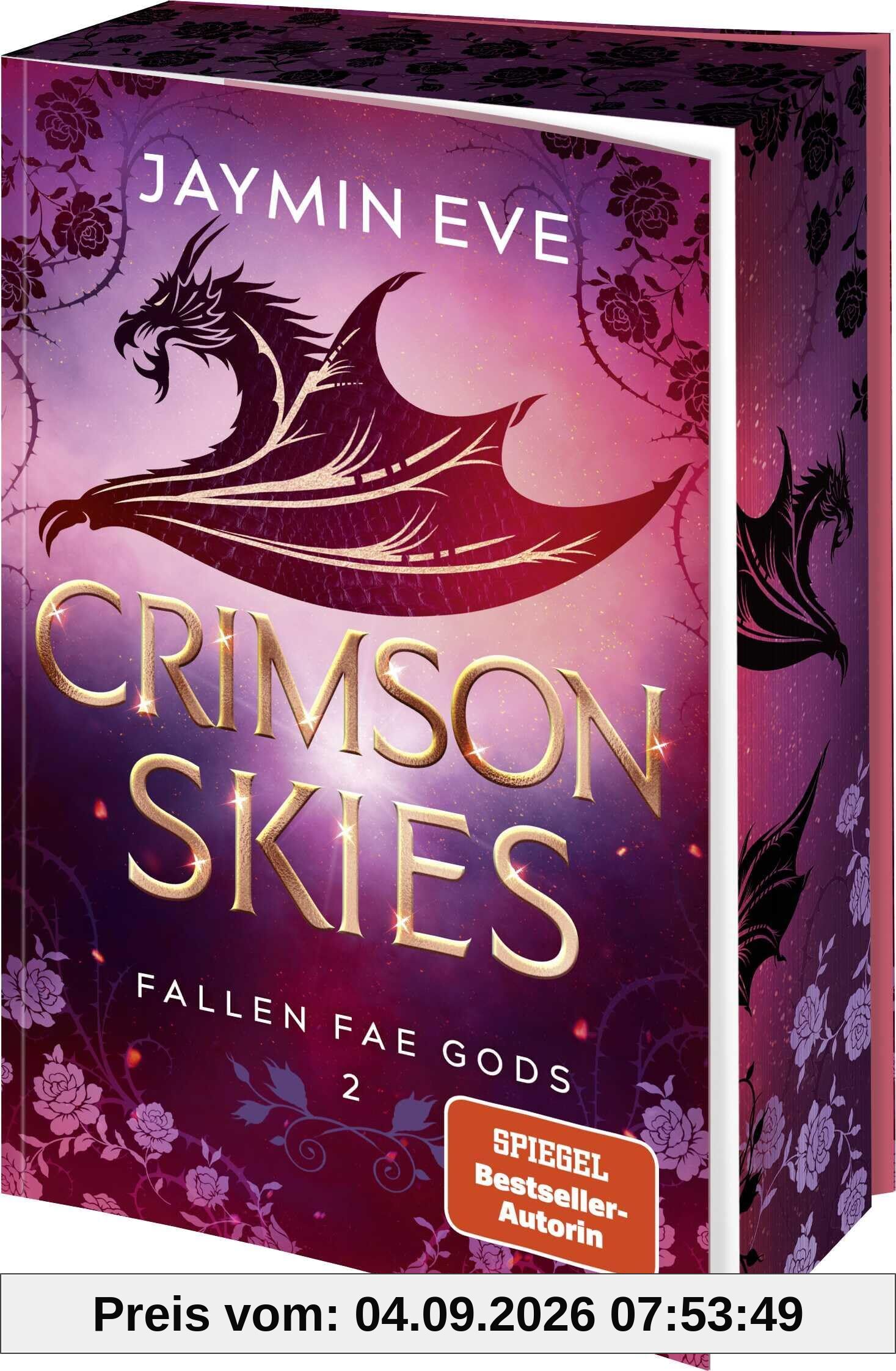 Crimson Skies: Roman | Limitierte Erstauflage mit wunderschönem Farbschnitt | Band 2 der Spicy Dragon Shape Shifter-Romantasy (Die Fallen Fae Gods-Dilogie, Band 2)