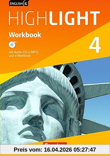 English G Highlight - Hauptschule: Band 4: 8. Schuljahr - Workbook mit Audio-CD: Audio-Dateien auch als MP3