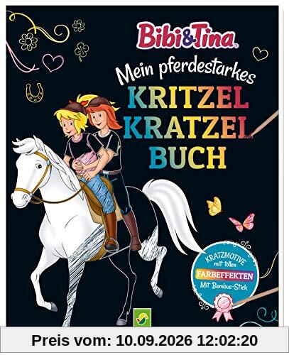 Bibi & Tina - Mein pferdestarkes Kritzel-Kratzel-Buch: Mit Bambus-Stick. Kratzmotive mit tollen Farbeffekten