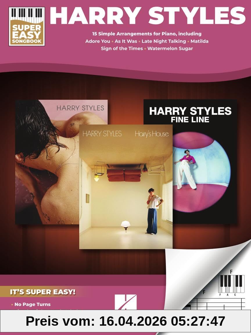 Harry Styles - Super Easy Songbook. Easy Piano.: 15 Simple Arrangements for Piano