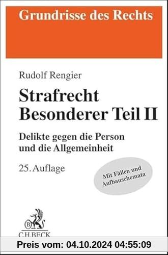 Strafrecht Besonderer Teil II: Delikte gegen die Person und die Allgemeinheit (Grundrisse des Rechts)