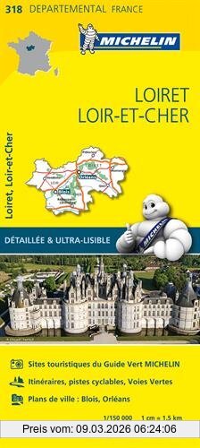 Collectif Michelin Carte Loiret, Loir-et-Cher Michelin