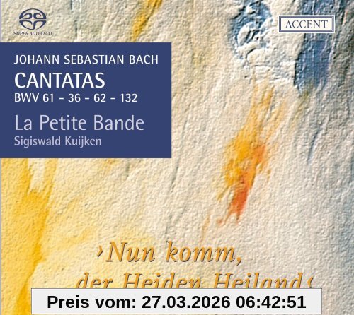 Sigiswald Kuijken Johann Sebastian Bach, Kantaten Bwv 36 / 61 / 62 / 132 (Kantaten Für Das Kirchenjahr Vol. 9)