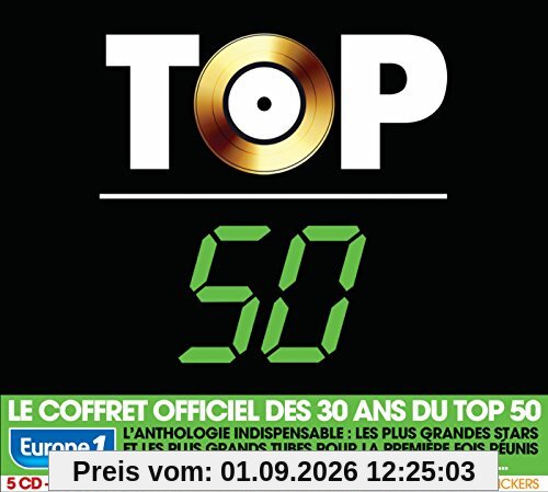 Top 50 - 30 Ans - 100 Tubes (Coffret 5CD Digipack)