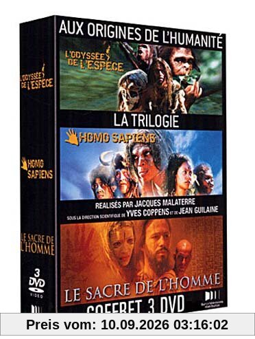 Coffret aux origines de l'humanité : l'odyssée de l'espece ; homo sapiens ; le sacre de l'homme [FR Import]